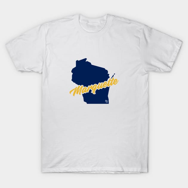 Marquette Script State T-Shirt by We Are Marquette